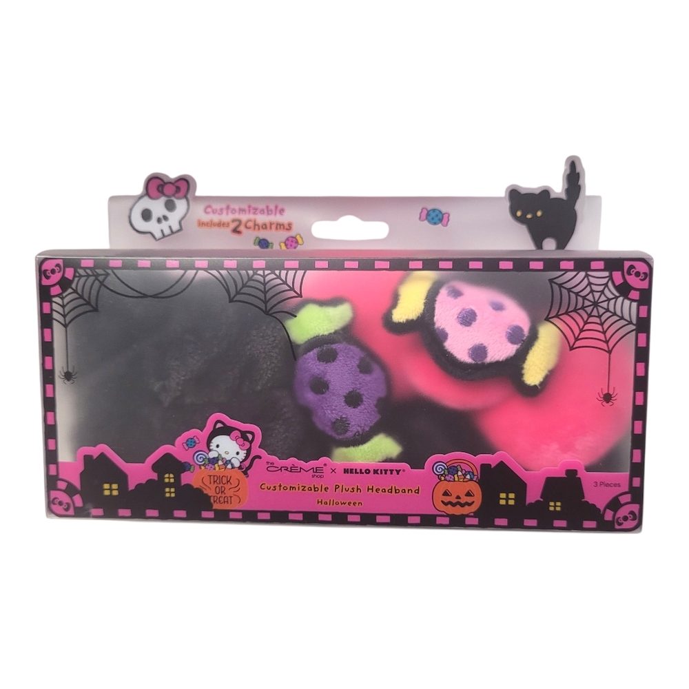 NWT Hello Kitty The Creme Shop Plush Halloween Headband Set 3pc Spooky Kawaii